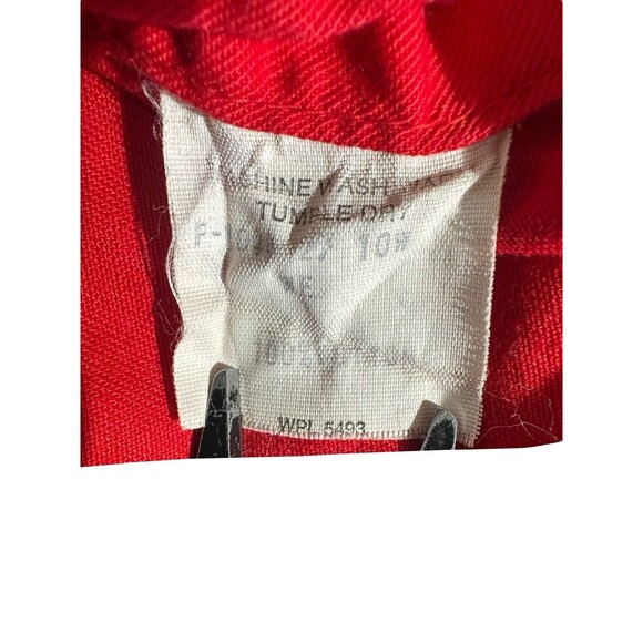 Vtg Washington Dee Cee Overalls Red 100% Cotton Adjustable Straps Unisex OS See - Picture 8 of 16